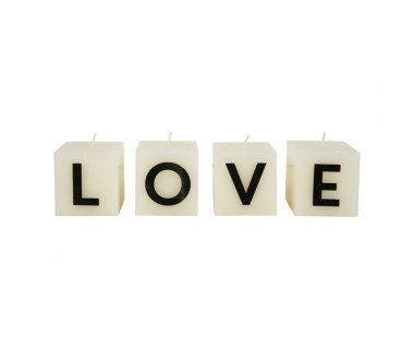 Bougies lettres LOVE X4