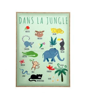 Tableau toile imprimée 50x70 cm Explorateur jungle