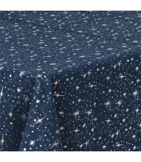 Nappe rectangulaire 140x240 cm Galaxy bleu argent