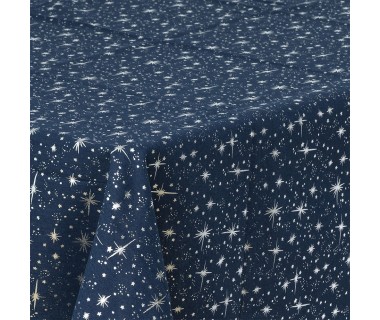 Nappe rectangulaire 140x240 cm Galaxy bleu argent