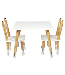 Table scandinave avec 2 chaises crayon pour enfant