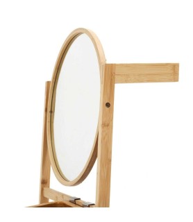 Etagère miroir bambou