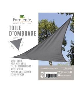 Voile d'ombrage 3x3x3 m anthracite