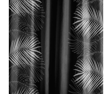 Rideau de douche 180x200 cm Orbella noir argent