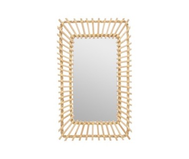 Miroir rotin rectangle 35x58