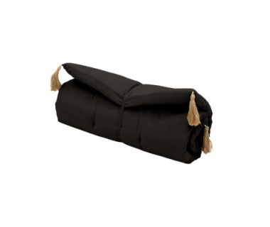 Matelas futon pompon jute 60x120 cm noir coton