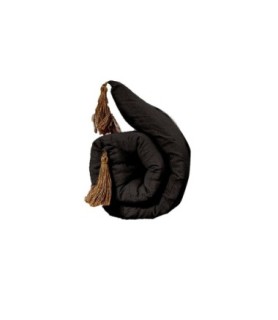 Matelas futon pompon jute 60x120 cm noir coton
