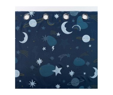 Rideau à œillets occultant 140x260 cm Moonlight bleu