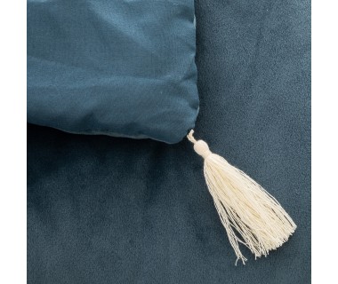 Édredon velours 80x180 cm bleu