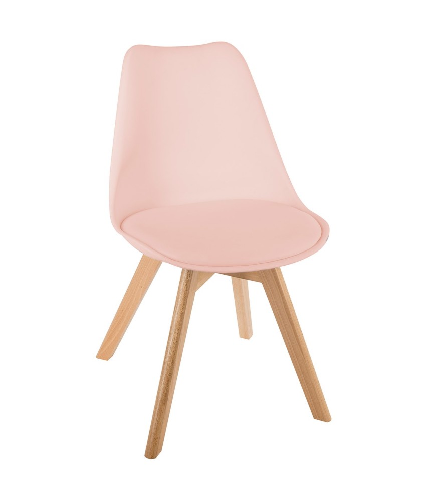 Chaise scandinave Baya rose poudre