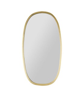 Miroir métal doré ovoïde