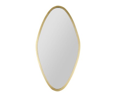Miroir métal doré minéral