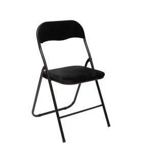 Chaise pliante PVC noir