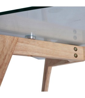 Table rectangulaire en verre