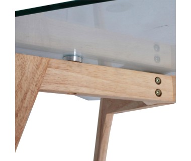 Table rectangulaire en verre