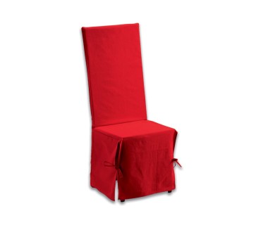 Housse de chaise Renato rouge coton