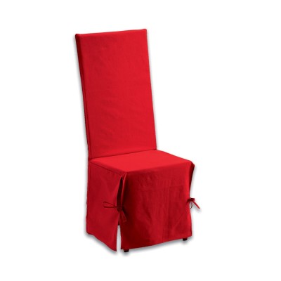 Housse de chaise Renato rouge coton