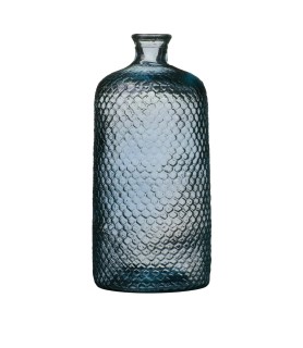 Vase Serena verre recyclé bleu 7L D18.5 H42