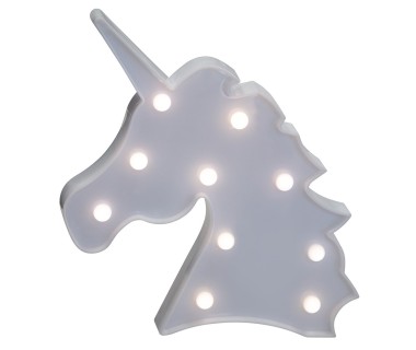 Tête de licorne LED blanc