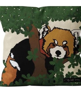Housse de coussin Safari Panda Roux 40x40 cm