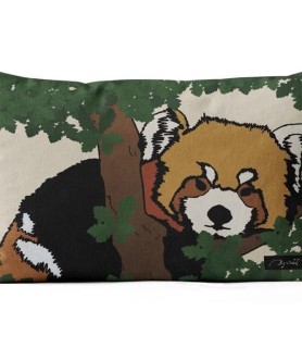 Housse de coussin Safari Panda Roux 32x50 cm