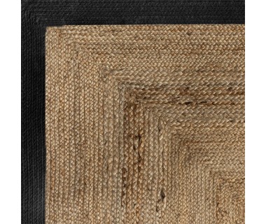 Tapis rectangle en jute 120x170 cm noir