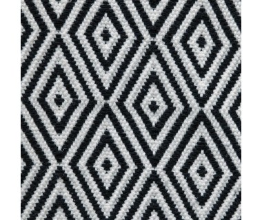 Tapis rectangle losanges noir blanc 120x170 cm