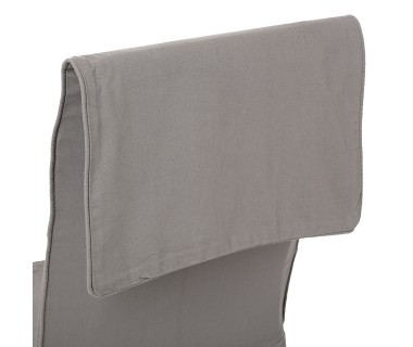 Housse de chaise coton gris