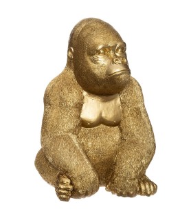 Sculpture gorille or 22 cm