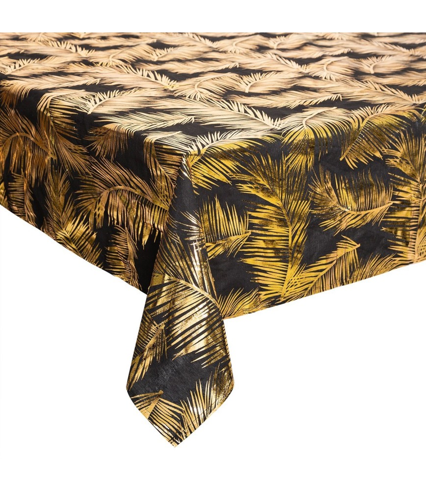 Nappe 140x240 cm feuille or