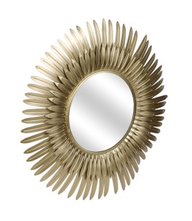 Miroir plumes dorées D53