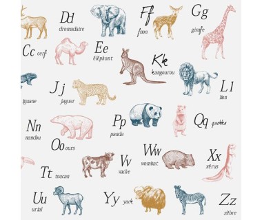 Sticker animaux alphabet 50x70 cm