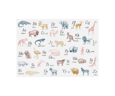 Sticker animaux alphabet 50x70 cm