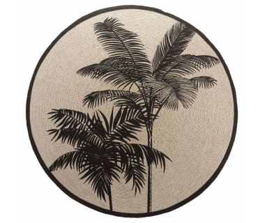 Tapis rond 120 cm Tropic nature coton