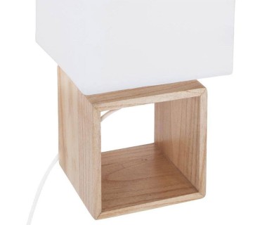 Lampe en bois carré