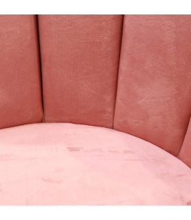Chaise velours Ariel rose