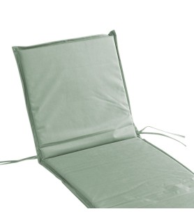 Coussin bain de soleil 64x190 polyester uni waterproof siesta sauge