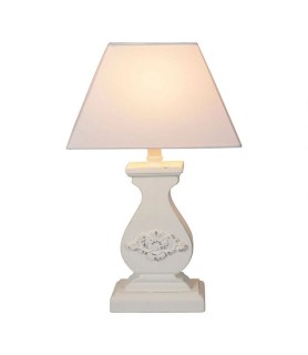 Lampe charme Relief blanc