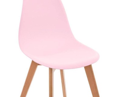 Chaise scandinave pour enfant rose