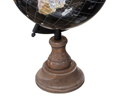 Globe terrestre base bois H32